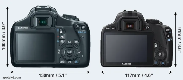 Comparison 1100D or SL1 rear