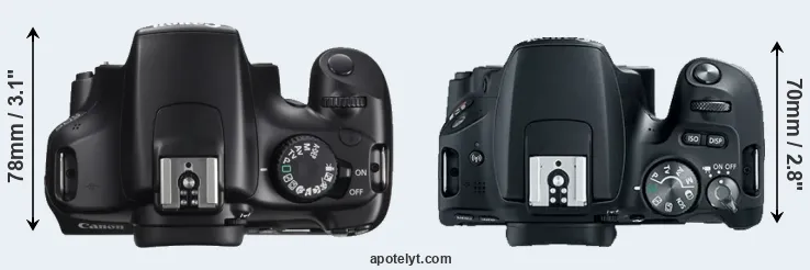 Compare 1100D versus SL2 top