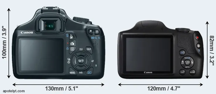 Comparison 1100D or SX540 rear