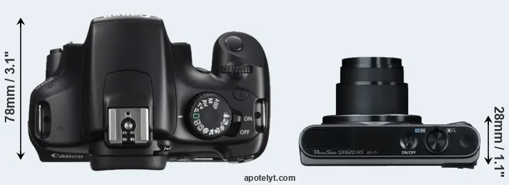 Compare 1100D versus SX620 top