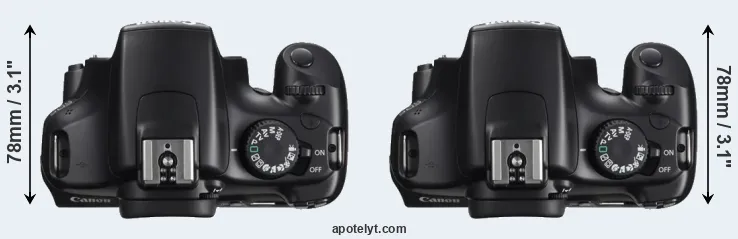 Compare 1100D versus T3 top
