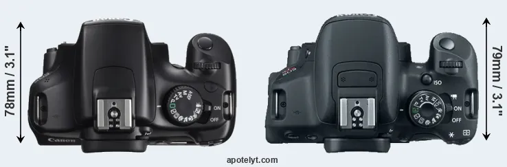 Compare 1100D versus T5i top