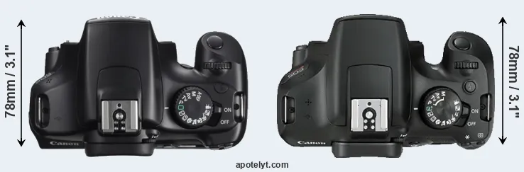 Compare 1100D versus T6 top