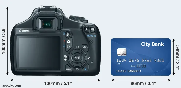 1100D and credit card rear side