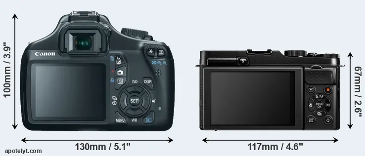 Comparison 1100D or X-A1 rear