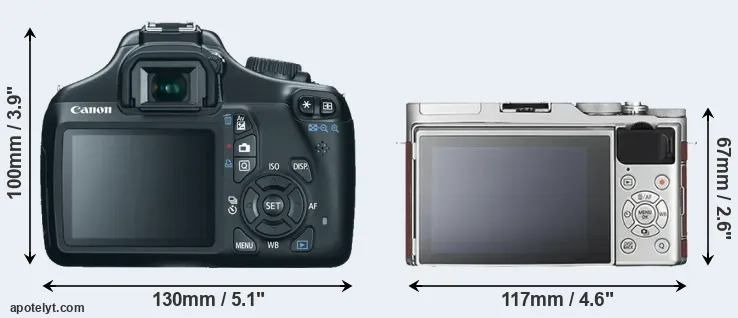 Comparison 1100D or X-A3 rear
