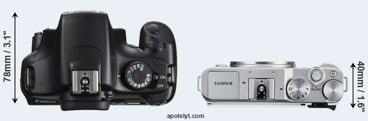 Compare 1100D versus X-A3 top