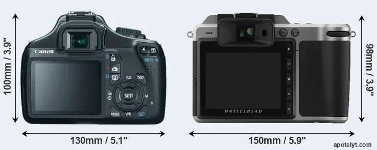 Comparison 1100D or X1D rear