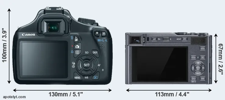 Comparison 1100D or C-LUX rear
