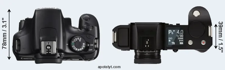 Compare 1100D versus Leica SL top