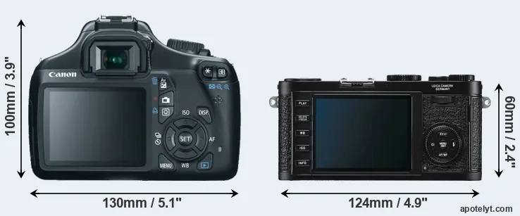 Comparison 1100D or X1 rear
