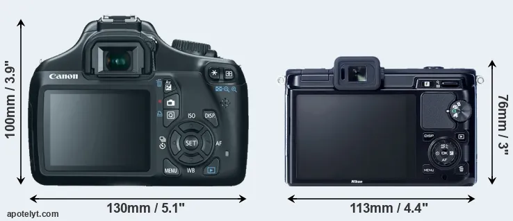 Comparison 1100D or V1 rear