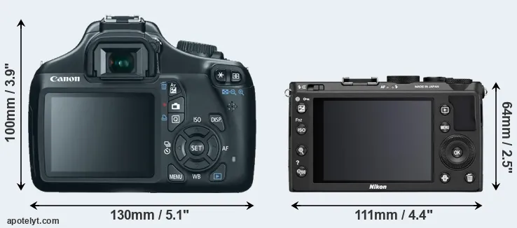 Comparison 1100D or Coolpix A rear