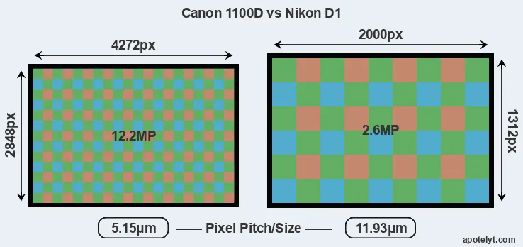 1100D versus D1 MP