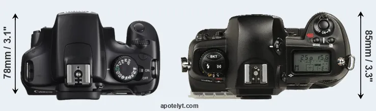 Compare 1100D versus D1 top