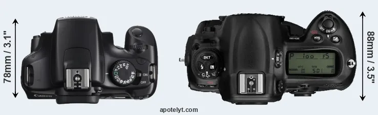 Compare 1100D versus D3 top
