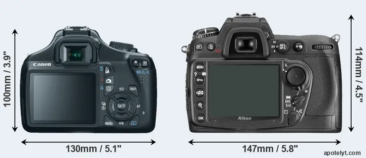 Comparison 1100D or D300 rear