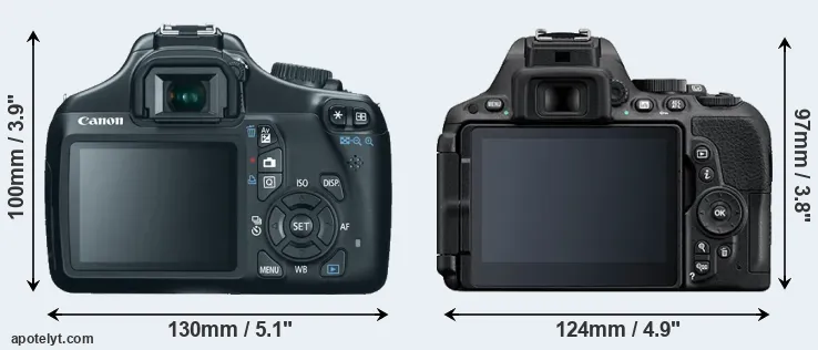 Comparison 1100D or D5500 rear