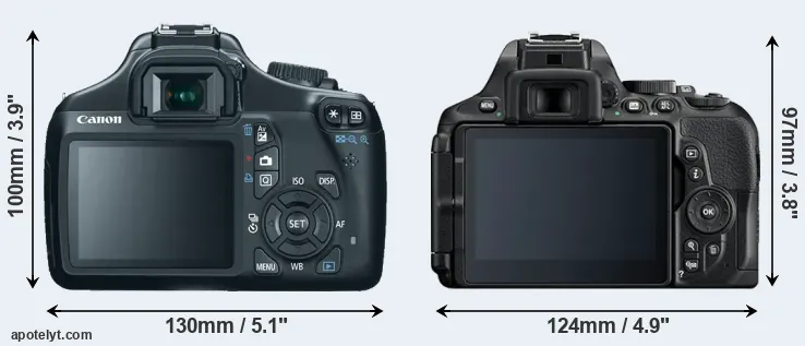 Comparison 1100D or D5600 rear