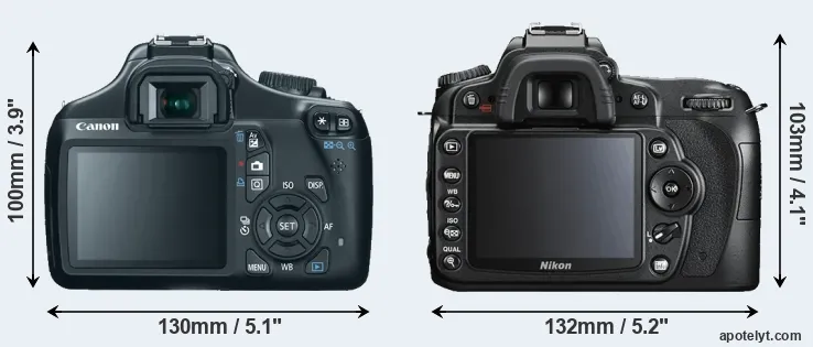 Comparison 1100D or D90 rear