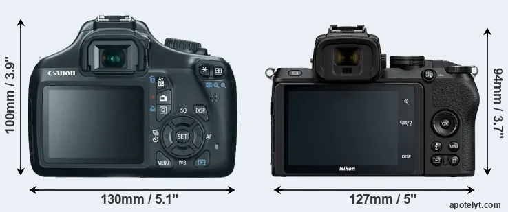 Comparison 1100D or Z50 rear