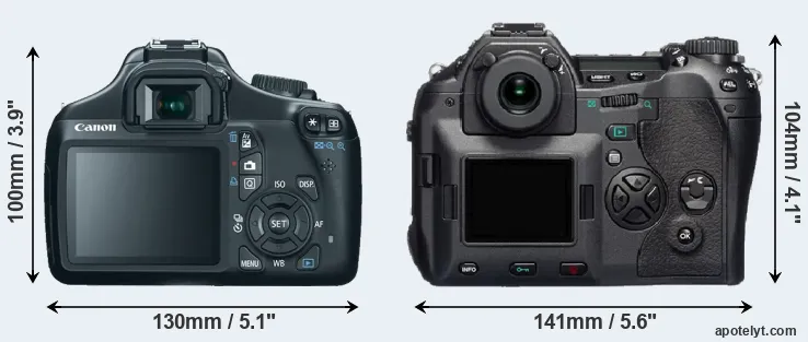 Comparison 1100D or E-1 rear