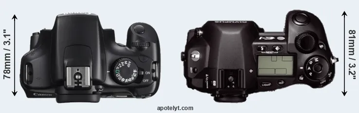Compare 1100D versus E-1 top