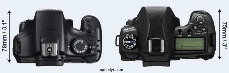 Compare 1100D versus E-30 top