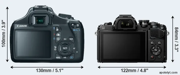 Comparison 1100D or E-M10 III rear