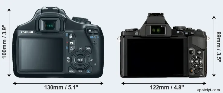 Comparison 1100D or E-M5 rear