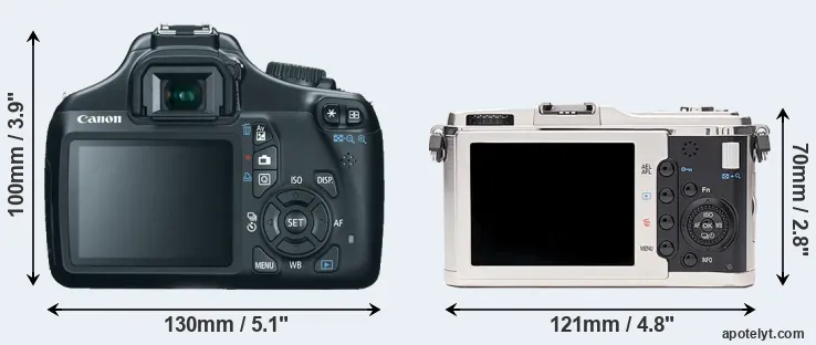 Comparison 1100D or E-P1 rear