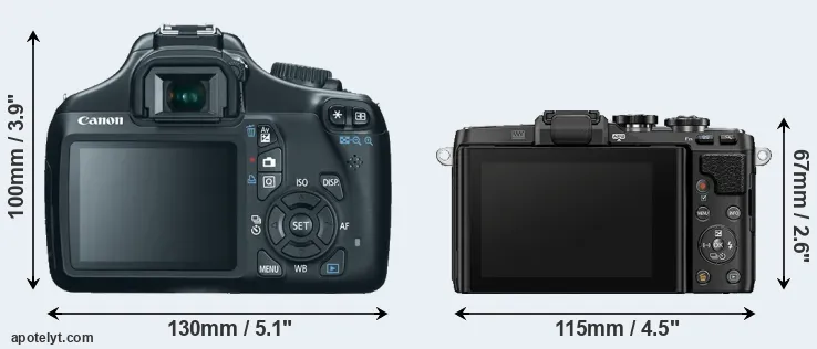 Comparison 1100D or E-PL7 rear