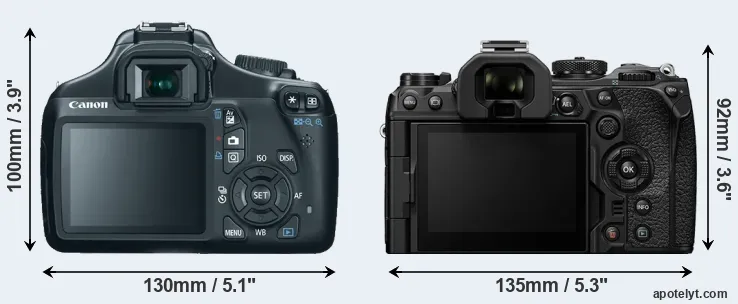 Comparison 1100D or OM-1 rear