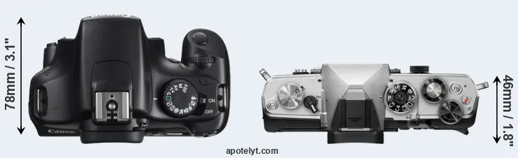 Compare 1100D versus OM-3 top