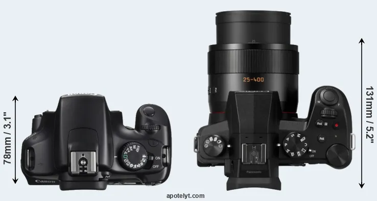 Compare 1100D versus FZ1000 II top