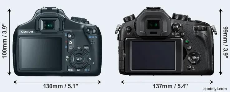 Comparison 1100D or FZ1000 rear
