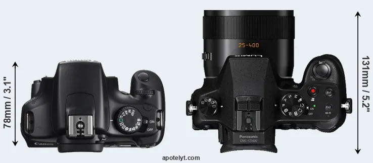 Compare 1100D versus FZ1000 top