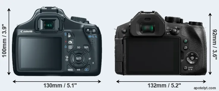 Comparison 1100D or FZ330 rear