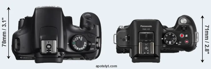 Compare 1100D versus G5 top