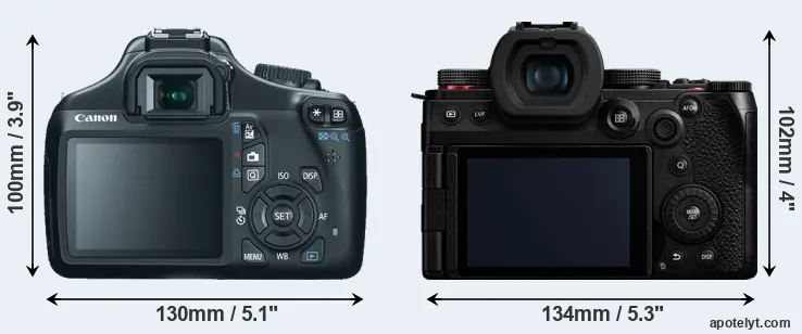 Comparison 1100D or G9 II rear