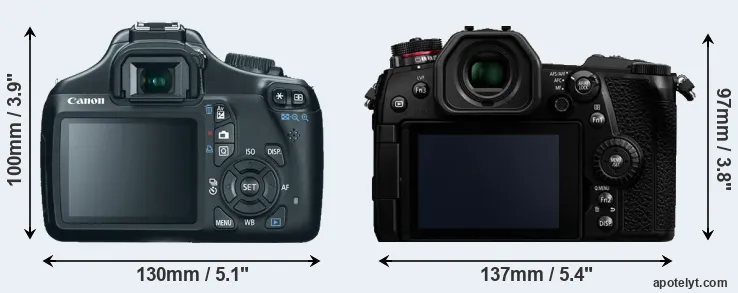Comparison 1100D or G9 rear