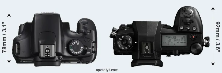 Compare 1100D versus G9 top