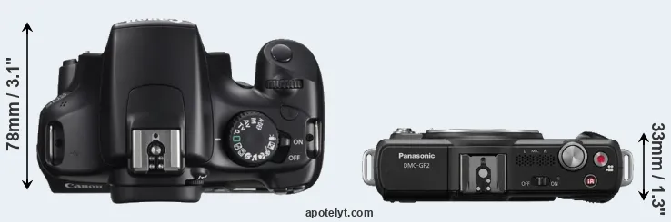 Compare 1100D versus GF2 top