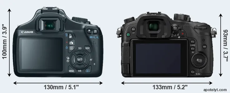 Comparison 1100D or GH4 rear