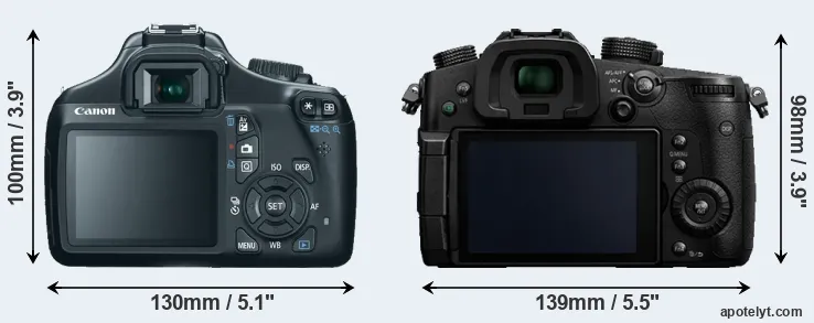 Comparison 1100D or GH5 rear