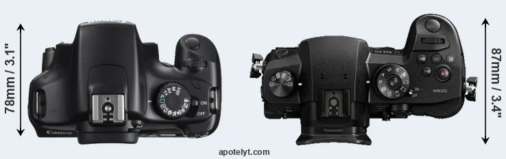 Compare 1100D versus GH5 top