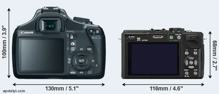 Comparison 1100D or GX1 rear