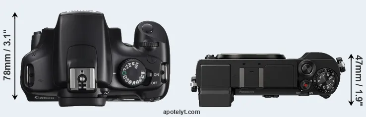 Compare 1100D versus GX9 top