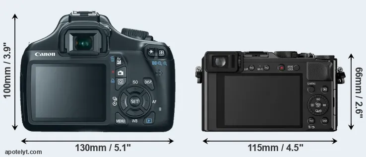 Comparison 1100D or LX100 rear