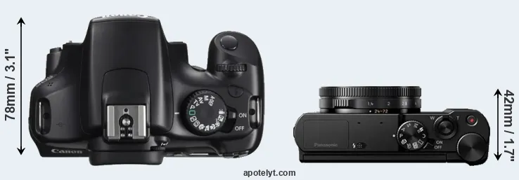 Compare 1100D versus LX15 top